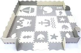 Baby Play Mat With Edges Extra Large 6ftx6ft Extra Thick 0 56 Quot Interlocking Foam Tiles With Sea Creat Baby Play Mat Interlocking Foam Tiles Play Mat