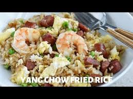 Yang Chow Fried Rice Is The Perfect Use For Day Old Rice Chock Full Of Sausage Shrimp Green Peas Eggs And Gr Fried Rice One Pot Meals Yang Chow Fried Rice