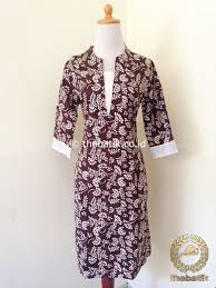 Apakah anda yakin ingin menghapus konten ini? Jual Model Baju Batik Kerja Wanita Dress Kerah V Neck Thebatik Co Id