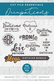 Dietician Svg Dietitian Svg Bundle Student Nutritionist Rd Etsy In 2020 Dietician Monogram Alphabet Dietitian