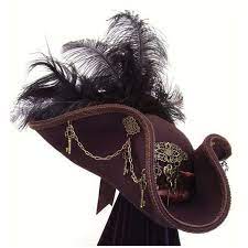 Steampunk Gothic Key Keeper Brown Brass Pirate Tricorn Hat Liked On Polyvore Featuring Accessories Hat Steampunk Pirate Steampunk Fashion Steampunk Clothing