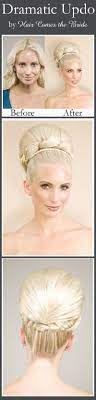 Dramatic Updo By Hair Comes The Bride Bridal Hair And Makeup Dramatic Hair Wedding Hairstyles