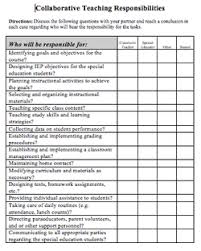 Downloadables Ideas For Educators Co Teaching Teaching Responsibility Collaborative Teaching