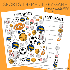 Sports Themed I Spy Game Free Printable For Kids Sports Theme Classroom Sports Activities For Kids Spy Games For Kids