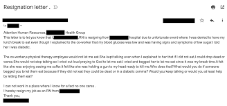 An email from a boss or coworker will certain take their attention off of you. Diabetic Rn Not Allowed To Eat During Lunch Break Heartbreaking Email Diabetes