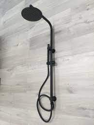 Inbuilt Diverter To Easily Switch Between Rain Shower Hand Shower Or Both Modern Design Matt Black 8 Shower Combinati Shower Panels Shower Heads Hand Shower