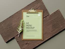 Free Menu Mockup Mockups Design Free Premium Mockups In 2020 Menu Mockup Menu Mockup Free Free Mockup