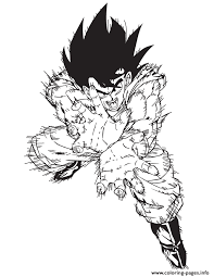 Dragon ball z goku coloring pages printable. Dragon Ball Goku Fireball Coloring Page Coloring Pages Printable