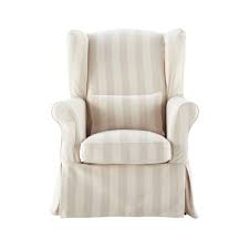 Cerca tutti i prodotti, i produttori ed i rivenditori di poltrone bergere: Fodera Beige A Righe In Cotone Per Poltrona Cottage Maisons Du Monde