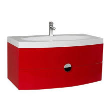 D malibu double sink vanity in lafayette green with 5cm calacatta quartz smart. Fresca Energia 36 Red Modern Bathroom Cabinet W Integrated Sink Fcb5092rd I Modern Bathroom Cabinets Traditional Bathroom Cabinets Modern Bathroom