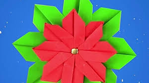 Flor De Origami Facil Flores De Papel Se le asocia con la navidad. flor de origami facil flores de papel