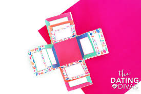 May 13, 2020 · the exploding box is very simple to vary and, once the basic principles are understood, the box is easy to create in any size. Exploding Box Diy Printable Template The Dating Divas