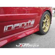 * body kit side skirting for myvi = yes * myvi sport rims = big size with low profile tyres. Perodua Alza Infinite Door Side Vinyl Sticker X 2 Pcs Shopee Malaysia