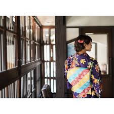 着物11 紫色 烏帽子 日本の着物 着物 着物ファッション