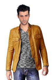 Buy Buttoned Cuffs Leather Jacket For Men Leather Jacket Men Leather Jacket Fitted Biker Jacket
