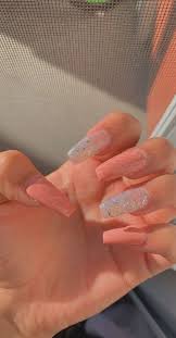 Best peach nail design ideas. Peach Acrylics Pink Acrylic Nails Aycrlic Nails Acrylic Nails