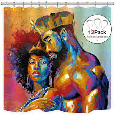 African American Black Art Shower Curtains 19 99 Black Girl Magic Shower Curtain Fabric Decor Colorful Decor Black Girl Magic