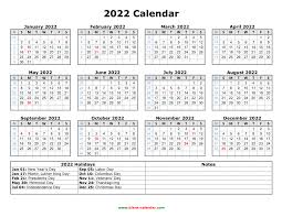 2021 and 2022 calendars, two year calendar one page. Free Download Printable Calendar 2022 With Us Federal Holidays One Page Horizontal