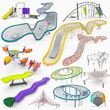 Kompan Playground Equipment Set 3d Model This Is Real World Size Model Of Highly Detailed Models Of K Playgrounds Architecture Urban Playground Kids Playground