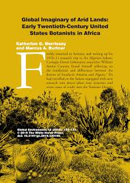 Global Imaginary of Arid Lands: Early Twentieth- Century United States  Botanists in Africa