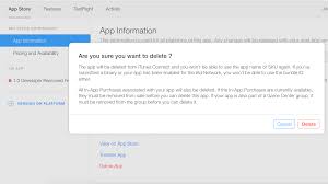 How To Delete An App From Itunesconnect App Store Connect Stack Overflow
