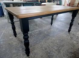 Bespoke Pine Table Painted Legs F B Off Black Black Dining Room Table Brown Dining Table Rustic Farmhouse Dining Table