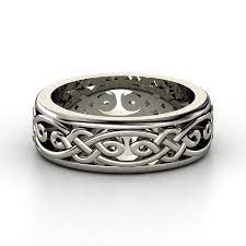 Sterling Silver Ring Alhambra Band Gemvara Mens White Gold Rings White Gold Rings Silver Rings