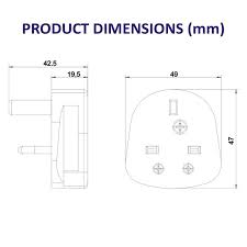 Check out the following pictures. Black Uk 3 Poles Plug