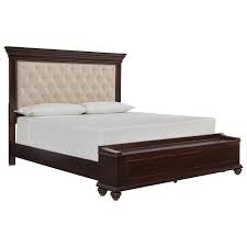 X 48 in h.) by stylewell. Ashley Signature Design Brynhurst Traditional King Upholstered Bed With Footboard Storage Bench Rooms And Rest Upholstered Beds