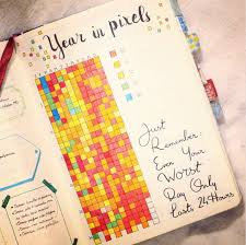 Feuille de pixels à imprimer : Year In Pixels Un An Pour Devenir Heureux Passion Carnets