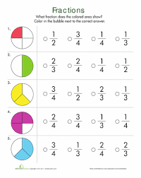 Worksheets Fractions Quiz Math Fractions Fractions Worksheets Second Grade Math