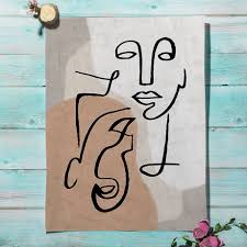 Abstract color painting on concrete block background. Abstract Line Color Block Nude Body Art Nordic Posters And Prints Wall Art Canvas Painting Wall Pictures For Living Room Decor Nordic Wall Canvas Home And Decoration