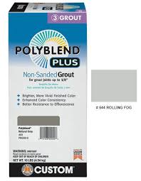 New colors include walnut, truffle, surf green, ice blue, rolling fog, bleached wood, cape gray, driftwood and graystone. Custom Building Products Pbpg54410 10 Pound Rolling Fog Polyblend Plus Non Sanded Grout For Grout Joints Up To 1 8 Inch At Sutherlands