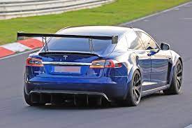 Even with the stock specs on each car, both were considered. Tesla Model S Plaid Nurburgring Prototype Has A Huge Rear Wing