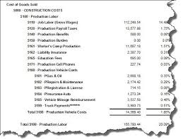 Construction Contractor Chart Of Accounts Best Picture Of