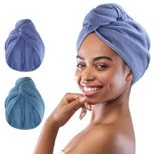 Hair Drying Hat Turban Microfiber Terry Dry Waffle Hair Towel