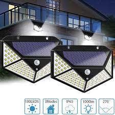 5% coupon applied at checkout save 5% with coupon. 2pcs 100 Led Motion Sensor Solar Light Waterproof Wall Lamp Outdoor Home Security Night Lighting 3 Modes For Garden On Sale Overstock 28553889