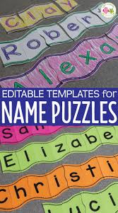 The fourth group independently works on puzzles or other manipulatives. Name Activities Editable Wavy Name Puzzles For Preschool Pre K Preschool Names Name Activities Name Writing Activities