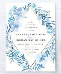 Poetic Blue Customizable Wedding Invitations In Blue Or White By Qing Ji Blue Bridal Shower Invitations Wedding Invitation Design Customizable Wedding Invitations