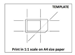 Measure on sim nano tray. How To Make A Micro Sim From A Sim Card Templates Sims Card Template
