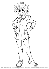 Learn How To Draw Mina Ashido From Boku No Hero Academia Boku No Hero Academia Step By Step Drawing T Anime Character Drawing Boku No Hero Academia My Hero