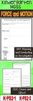 Force And Motion Bundle A Kindergarten Ngss Science Unit K Ps2 1 K Ps2 2 Science Units Ngss Science Ngss Kindergarten