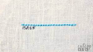 It follows curves of the pattern well. How To Back Stitch Cutesy Crafts
