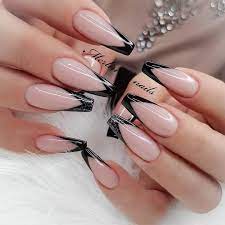100 Latest Nail Trends For Winter 2020 Nail Art Design Ideas For 2020 Black Nail Designs French Tip Nail Designs Coffin Nails Designs