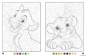 Coloriage Magique Disney Le Roi Lion Dessin Magique à imprimer
