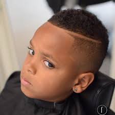 Black hair can denote a villain or a hero. Black Boys Haircut With Line