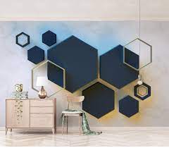 Photo Wallpaper 3d Geometric Hexagonal Mosaic Stitching Living Room Bedroom Background Wall Decoration Wallpaper Wall Design Wall Paint Designs Wall Wallpaper