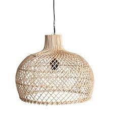 oneworld interiors suspension en rotin naturel o39cm rattan lamp lamp light