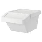 SORTERA Waste sorting bin with lid, white10 gallon (37 l) Ikea