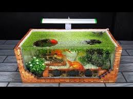 new setup make beautiful aquarium with 1000 mini bricks size 2 1 1 cm youtube aquarium aquarium setup brick
